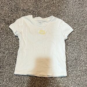 art class White Tee with Yellow Accent